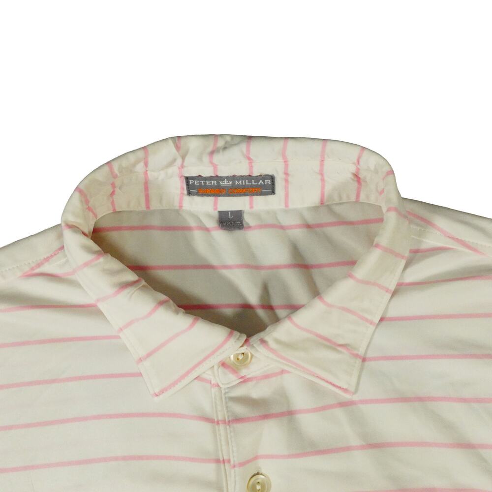 Peter Millar Performance Stretch Pink Striped Weq… - image 2